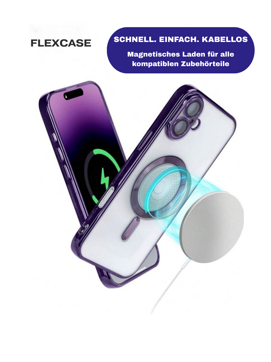 Magnetische Kabellosen Ladehüllen für iPhone